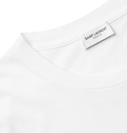 SAINT LAURENT - Printed Cotton-Jersey T-Shirt - White