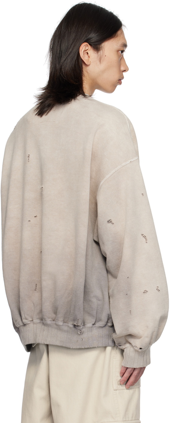 Maison MIHARA YASUHIRO Beige Distressed Sweatshirt