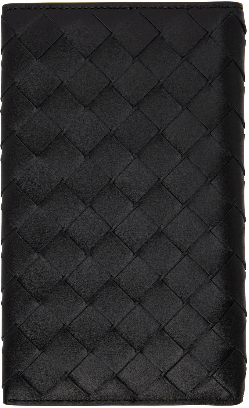 Bottega Veneta Black Detachable Pocket Long Wallet Bottega Veneta