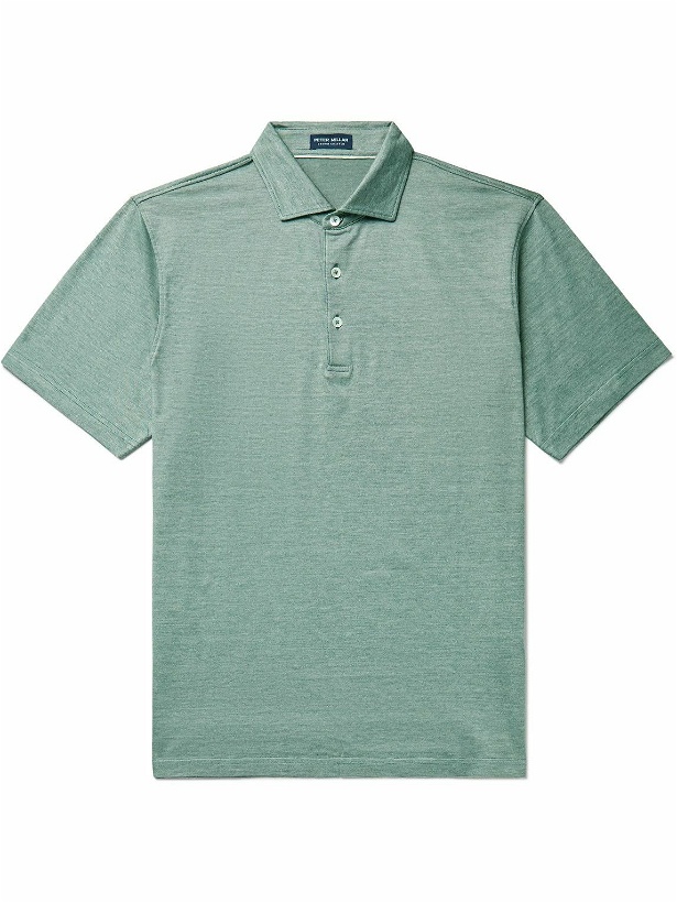 Photo: Peter Millar - Excursionist Stretch Cotton and Modal-Blend Polo Shirt - Green