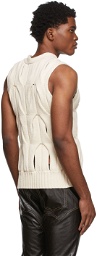 Dion Lee Off-White Cotton Vest