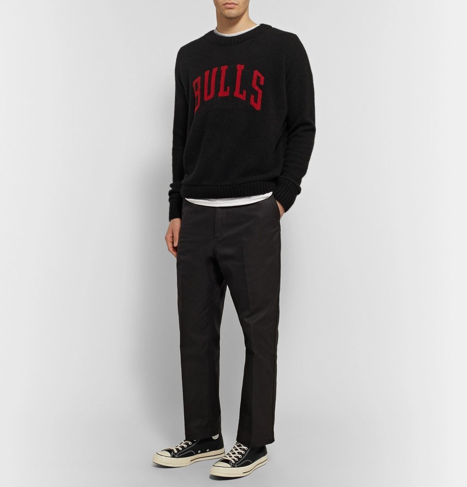 The Elder Statesman - NBA Chicago Bulls Intarsia Cashmere Sweater