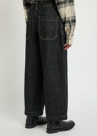 Studio Nicholson Single Pleat Wide-leg Jeans Black