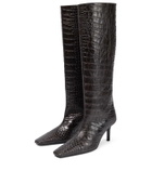 Acne Studios Croc-effect leather boots