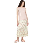 Simone Rocha Pink Bow Ribbon Tail Tank Top