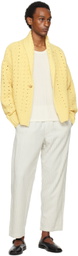King & Tuckfield Yellow Shawl Collar Cardigan