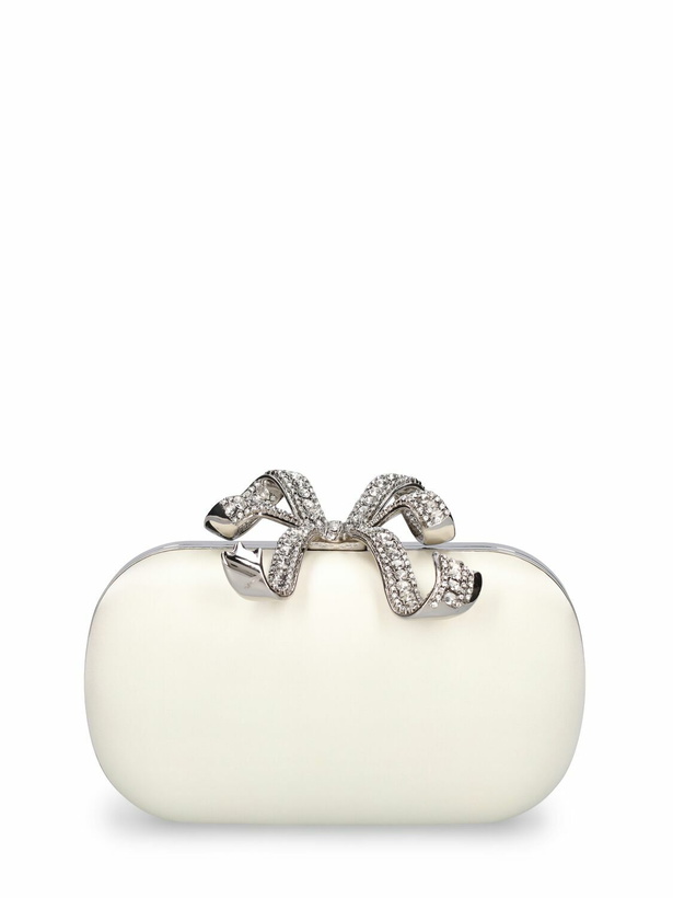 Photo: SELF-PORTRAIT Satin Bow Clutch