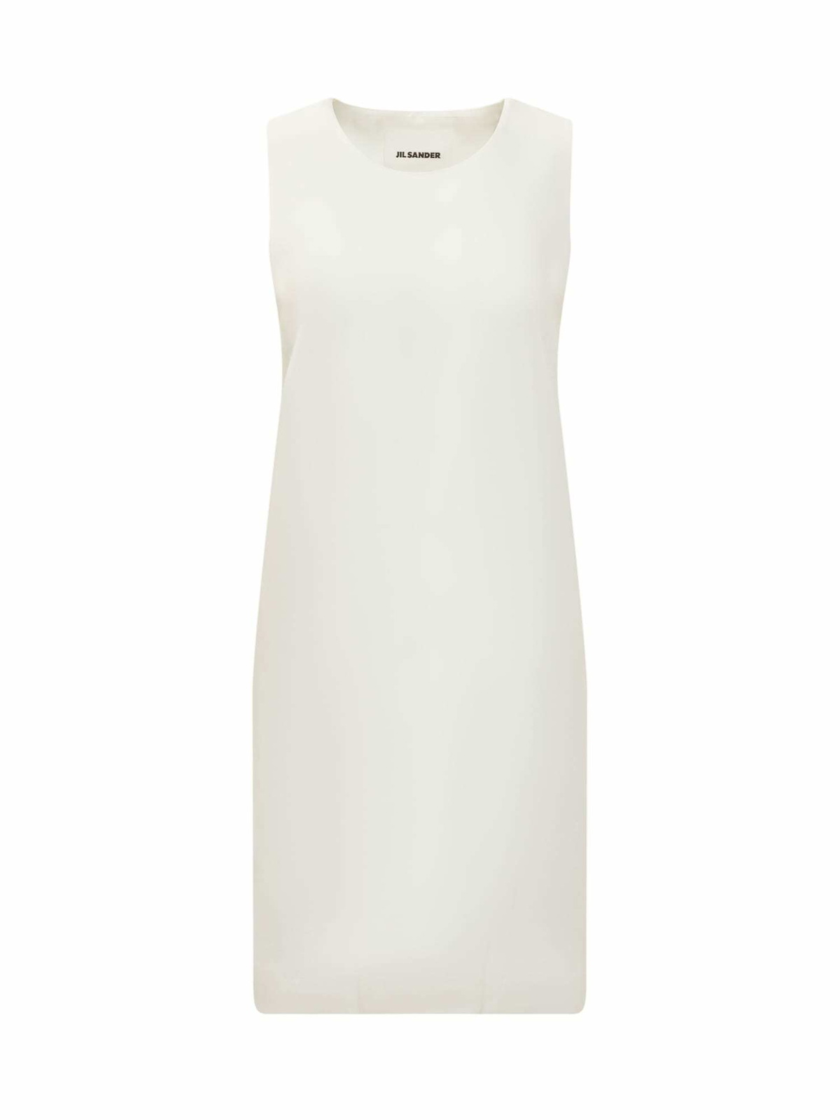 【関税&送料込】Jil Sander Ivory Viscose Blend Sleeveless Ov Jil Sander White Sleeveless Long Dress Jil Sander