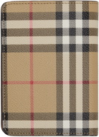 Burberry Beige Check Passport Holder