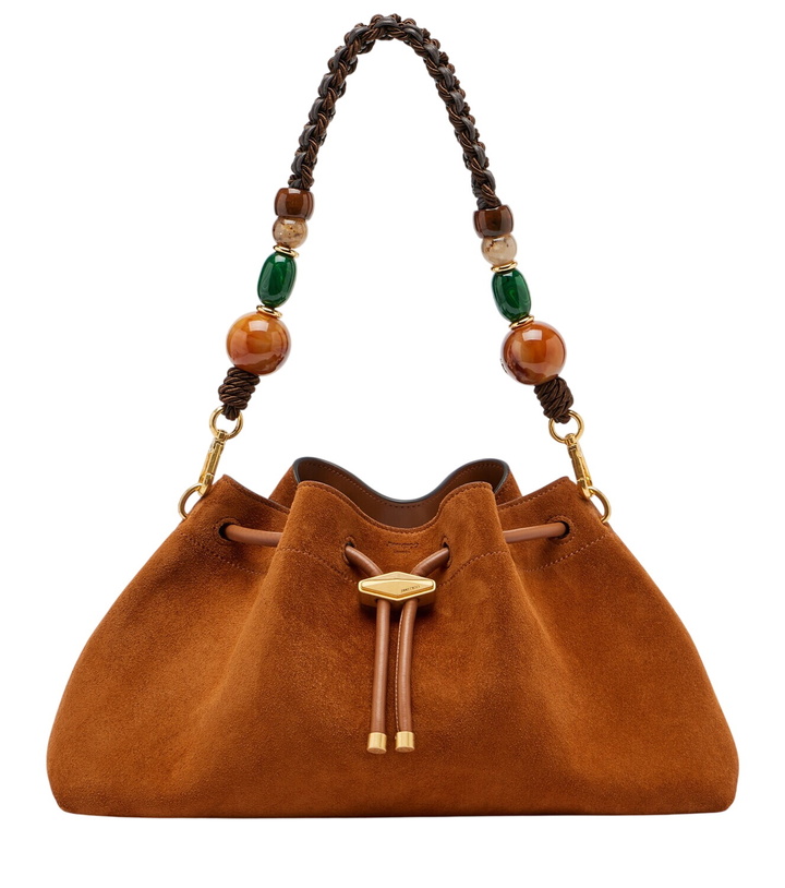 Photo: Jimmy Choo Bon Bon Medium beaded suede bucket bag