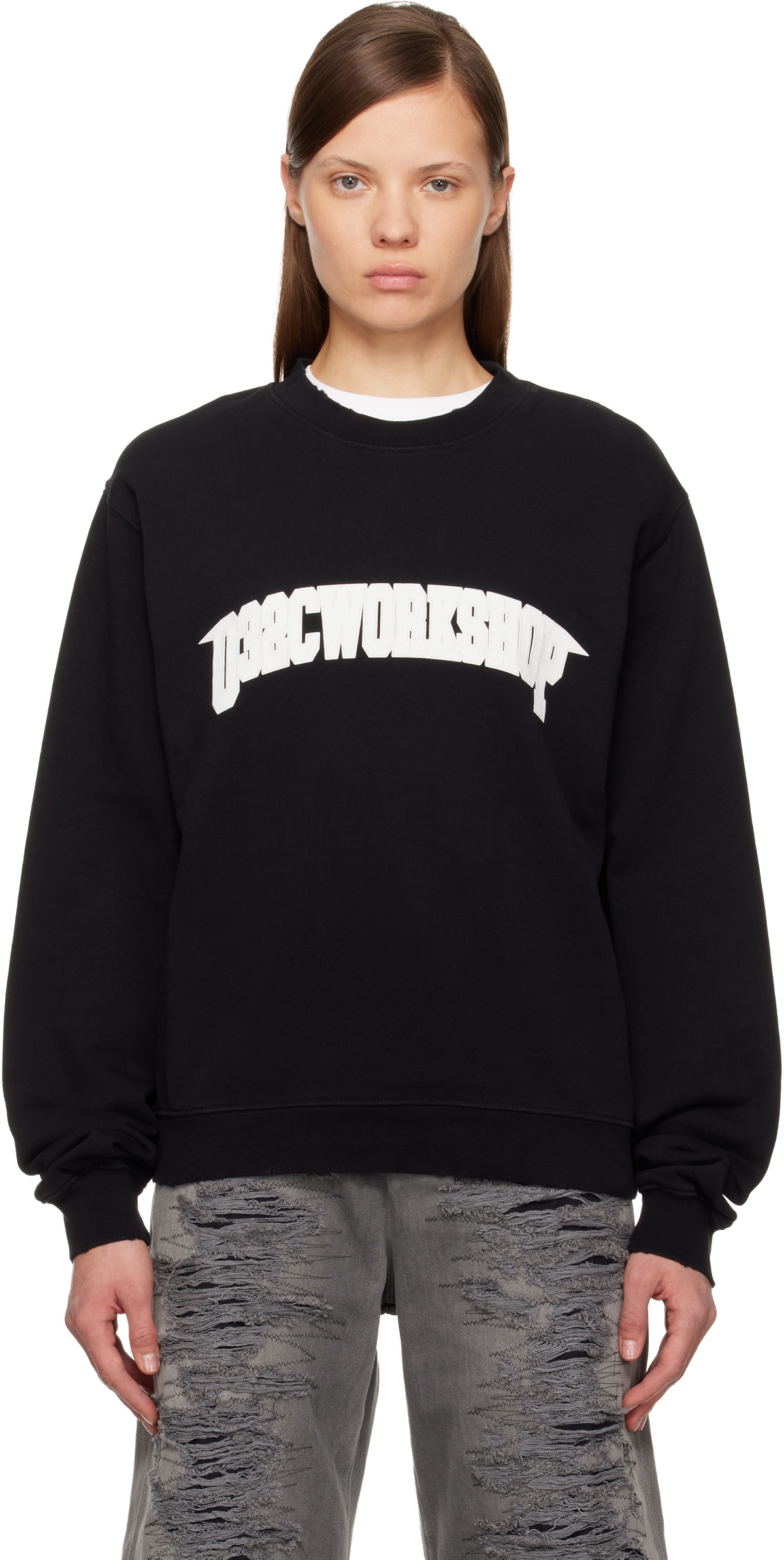 032c Black One Dollar Bill Sweater