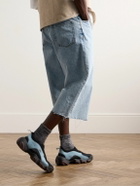 Oakley Factory - Brain Dead Flesh Panelled Suede, Mesh and Scuba Slip-On Sneakers - Blue