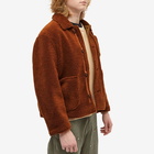 YMC Men's Labour Sherpa Chore Jacket in Rust