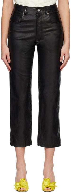 Photo: Gucci Black Grained Leather Pants