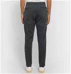 Officine Generale - Drew Tapered Pleated Garment-Dyed Lyocell and Cotton-Blend Drawstring Trousers - Gray