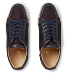 Christian Louboutin - Rantulow Orlato Leather and Raffia Sneakers - Blue