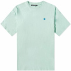 Acne Studios Exford Fade Face T-Shirt in Sea Foam Green