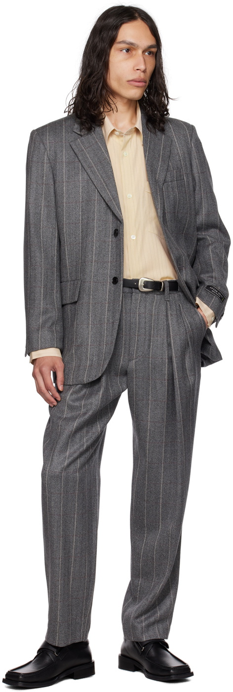 AFTER PRAY Gray Two Tuck Trousers