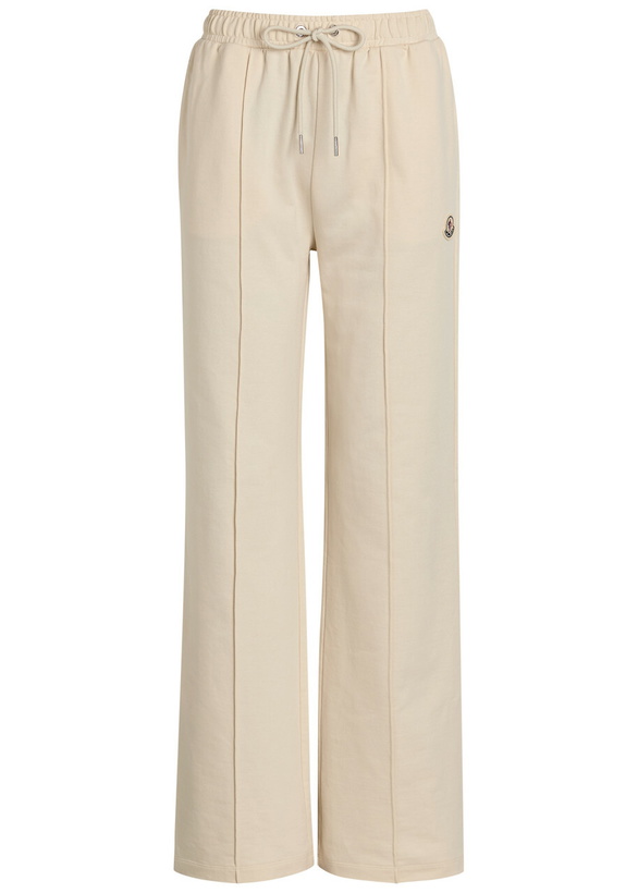 Photo: Moncler Pintuck Straight-leg Cotton Sweatpants Cream