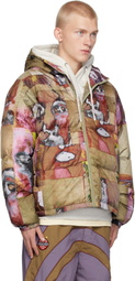 KidSuper Multicolor Faces Collage Printed Down Jacket