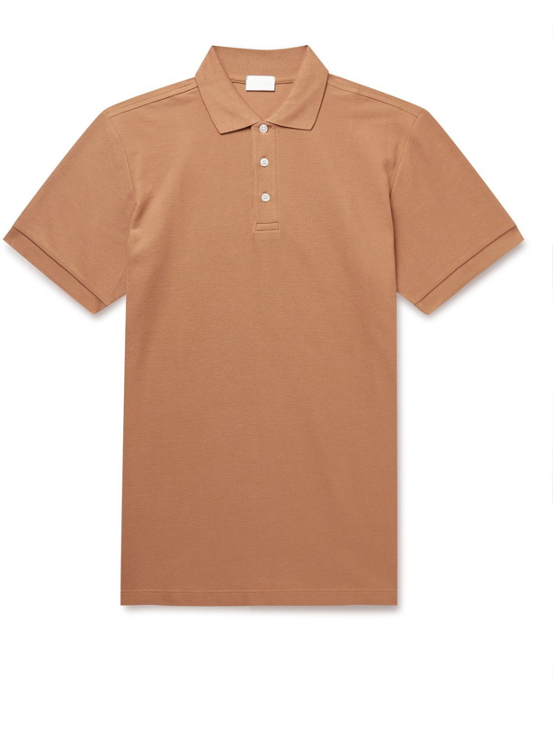 Photo: Handvaerk - Pima Cotton-Piqué Polo Shirt - Brown