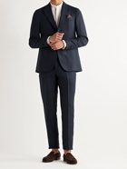 CARUSO - Unstructured Linen Suit Jacket - Blue - IT 46
