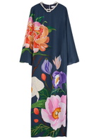 Borgo DE Nor Capucine Floral-print Maxi Dress Navy