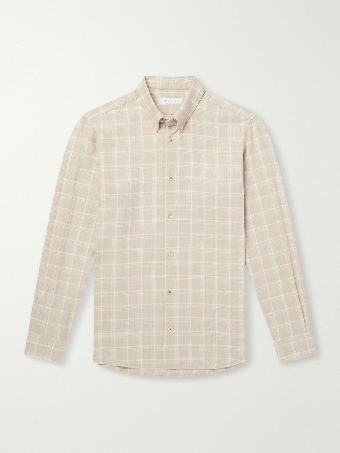 Boglioli - Checked Cotton and Lyocell-Blend Shirt - Neutrals