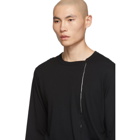 Yohji Yamamoto Black Vertical Long Sleeve T-Shirt