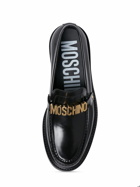 MOSCHINO - Metal Logo Leather Loafers