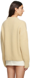 AMI Paris Beige Ami de Cœur Sweater