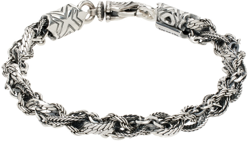 Emanuele Bicocchi Silver Small Round Braid Bracelet Emanuele Bicocchi