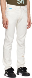 Advisory Board Crystals White Fit B Jeans