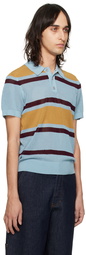 Dries Van Noten Blue Striped Polo