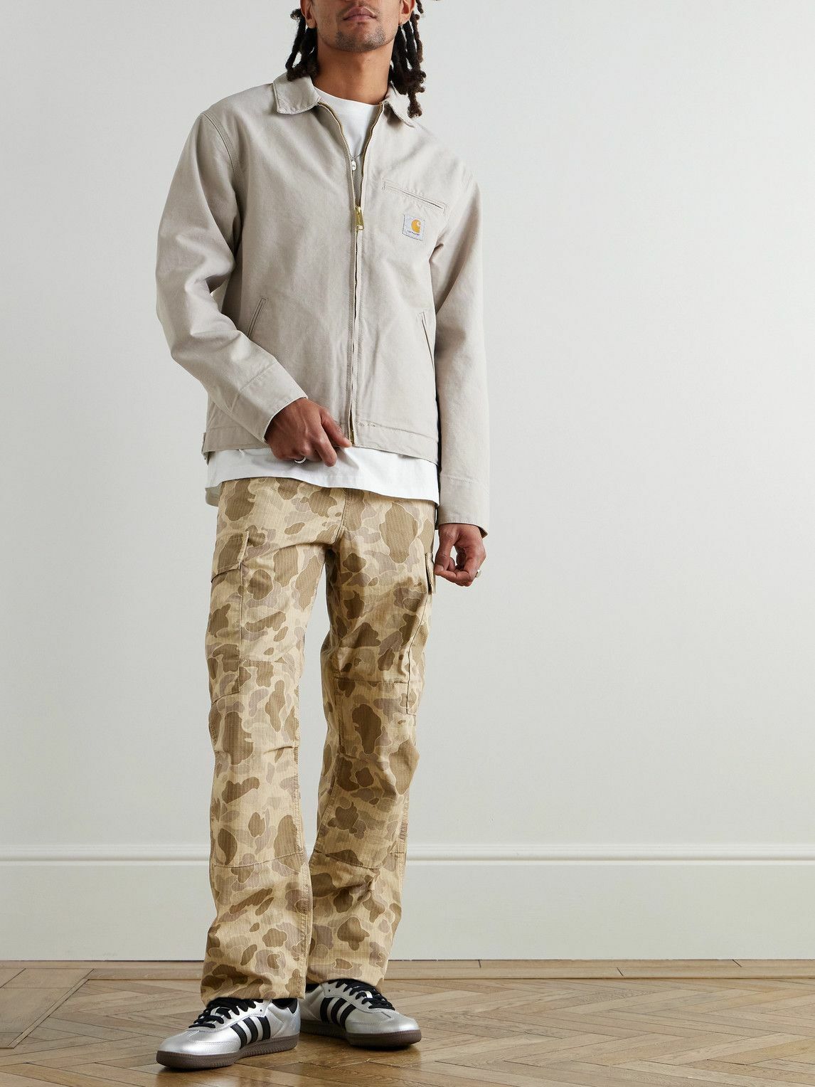 Carhartt WIP - Aviation Straight-Leg Camouflage-Print Cotton-Twill Cargo Trousers - Brown