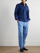 TOM FORD - Tapered Cotton-Jersey Sweatpants - Blue