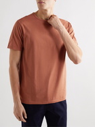 Mr P. - Garment-Dyed Organic Cotton-Jersey T-Shirt - Brown