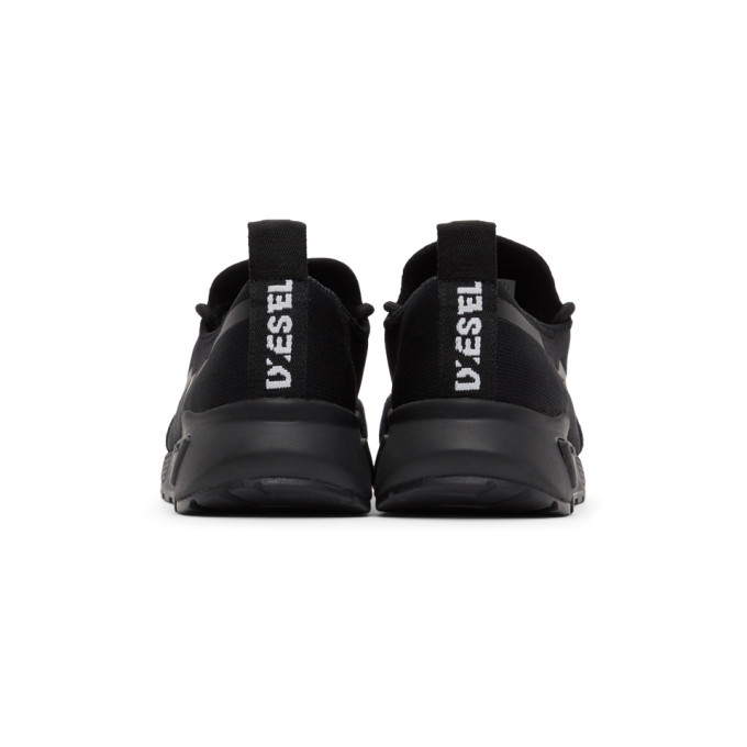 Diesel Black Knit S-KBY Stripe Sneakers Diesel