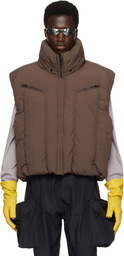 Dingyun Zhang Brown Swollen Reversible Down Vest