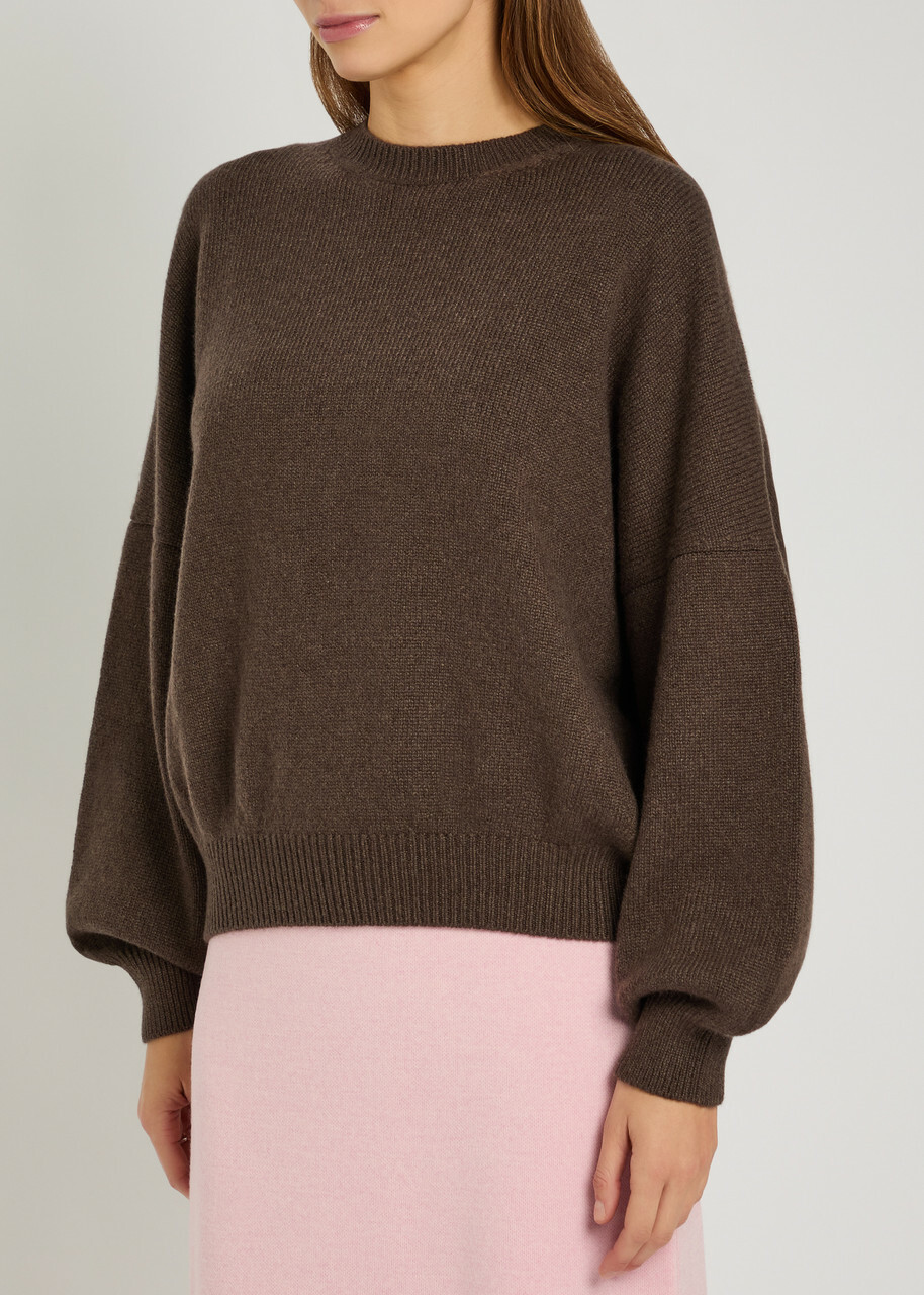 Khaite Margaux Cashmere Jumper Dark Brown