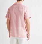 Frescobol Carioca - Camp-Collar Linen Shirt - Pink