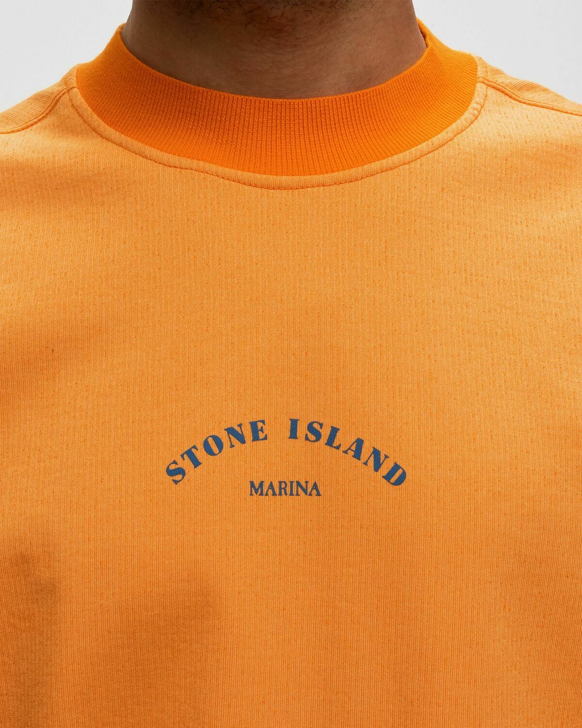 Stone Island Crewneck Cotton Nylon Terry Fleece Stone Island Marina 