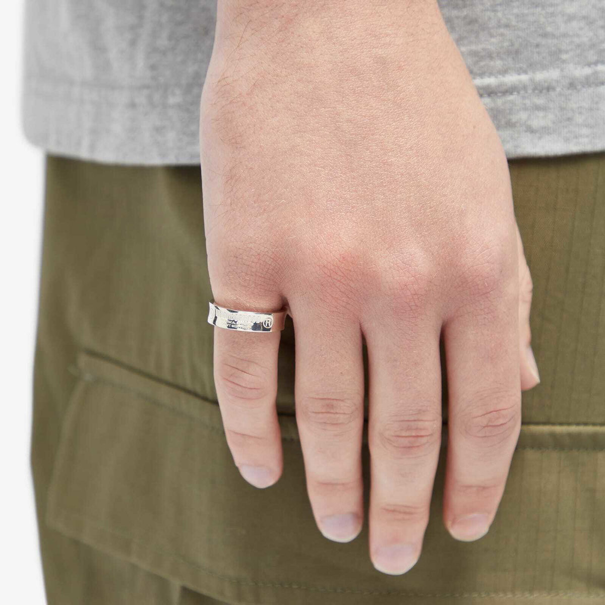 Neighborhood Men's Logo Ring in Silver