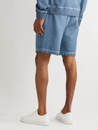 Mr P. - Cold-Dyed Organic Cotton-Jersey Drawstring Shorts - Blue