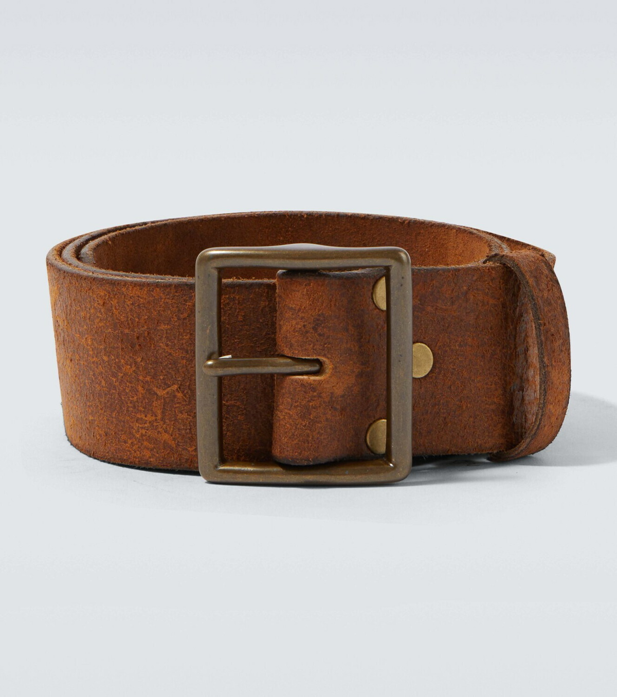 RRL Jones distressed leather belt