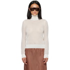 MM6 Maison Margiela White & Beige Front Back Pullover Turtleneck