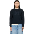 Moncler Navy Monogram Cotton Blend Sweater