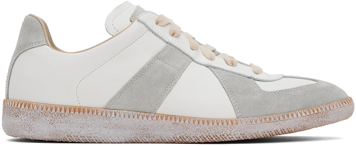 Photo: Maison Margiela Off-White & Gray Replica Sneakers