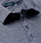 Incotex - Cotton-Jacquard Polo Shirt - Navy