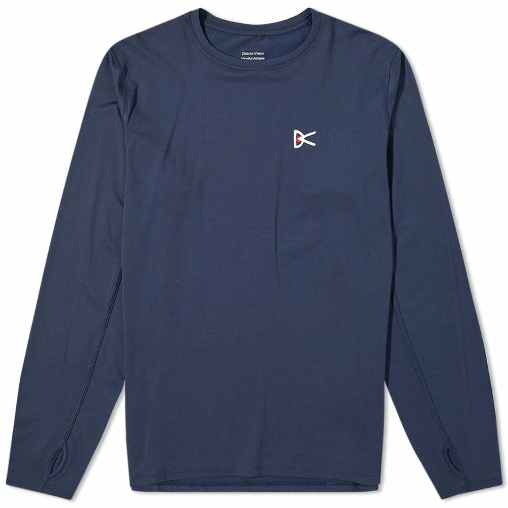 District Vision Men's Long Sleeve Deva Tech T-Shirt in Navy District Vision